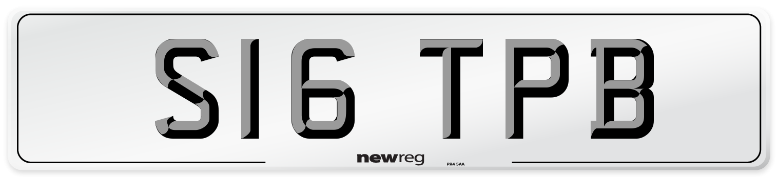 S16 TPB Number Plate from New Reg
